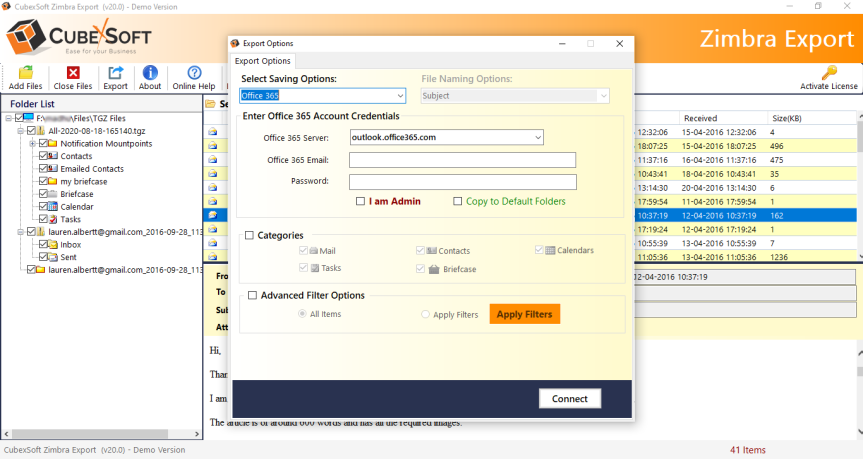Zimbra to Office 365 Migration – Step by Step Guide